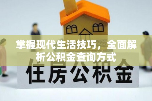 宾川掌握现代生活技巧，全面解析公积金查询方式